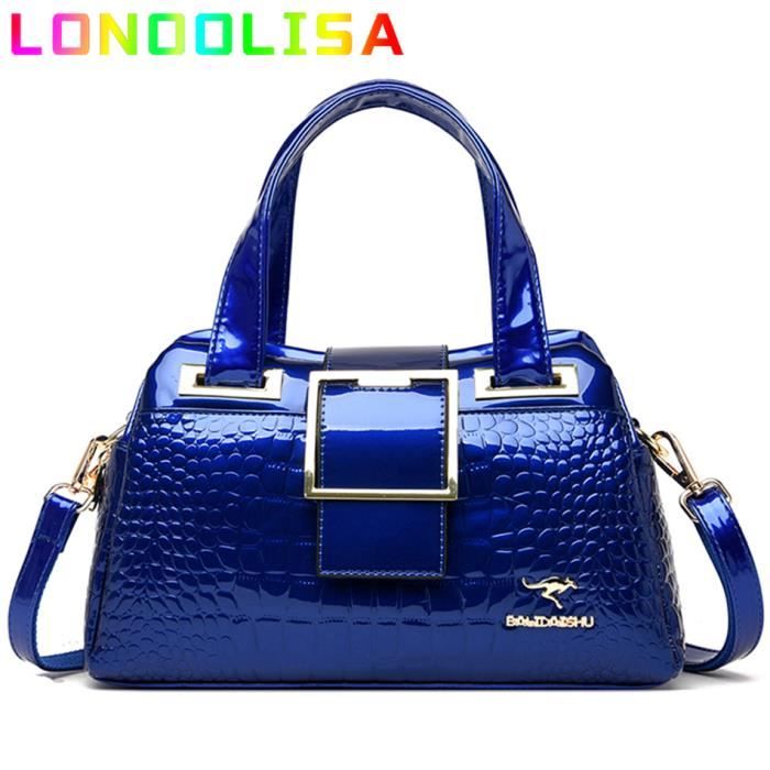 Noir Sac A Main En Cuir Verni Pour Femmes Sac De Luxe De Styliste Celebre Marque Sacs A Bandouliere Grand Cdiscount Bagagerie Maroquinerie