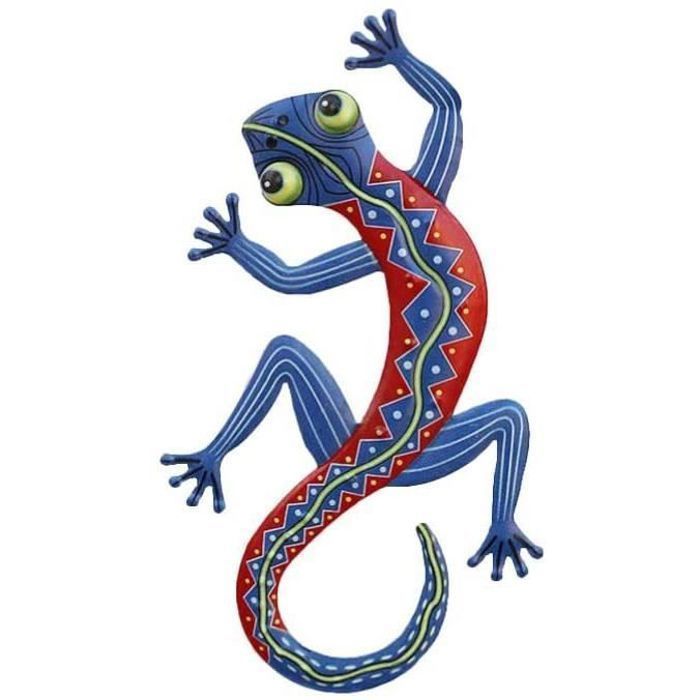 Hummingbird 03)Gecko – décoration murale en fer, sculpture de colibri