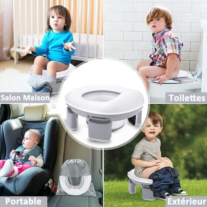 Toilette Enfant en PP Pot pour Bébé Apprentissage de la Propreté Charge  Max.30KG Gris - Costway