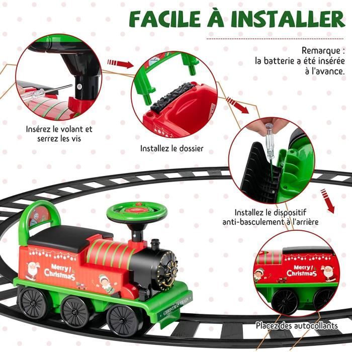 GOPLUS Train Porteur lectrique Enfants avec Musique Lumi re Train