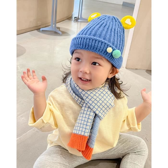 Bonnet d'hiver pour enfants Nouveaux enfants Bonnet tricoté chaud d'hiver  chaud pour tout-petit Bonnet d'hiver tricoté Garçons Filles et Bébé Bonnet  chaud pour enfants Tricot épais Bonnet de ski 3-15 : 