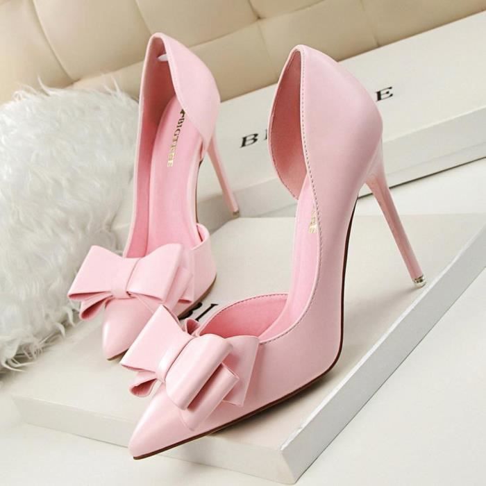 Talon haut rose store