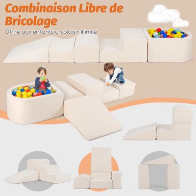 4PCS Module Motricité Bébé en Mousse EPE COSTWAY-Bloc de Construction 4PCS Module Motricité Bébé en Mousse EPE COSTWAY-Bloc de Construction