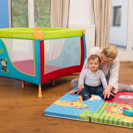 Hauck Matelas Lit Parc 90x90cm Jungle Fun Cdiscount Puericulture Eveil Bebe