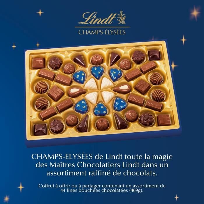 LINDT Boîte de chocolat Assorti Champs-Elysées - 469 g