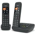 Téléphone sans fil système de répondeur - GIGASET - C575A Duo - Mains libres - Ecran LCD - Noir-0
