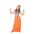 Déguisement Hippie de la Paix pour Fille - Marque ATOSA - Orange et Multicolore-0