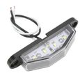 Sonew Feu de plaque d'immatriculation Lumière de plaque d'immatriculation à 4 LED 10-30V IP67 Lampe durable étanche pour remorque-0