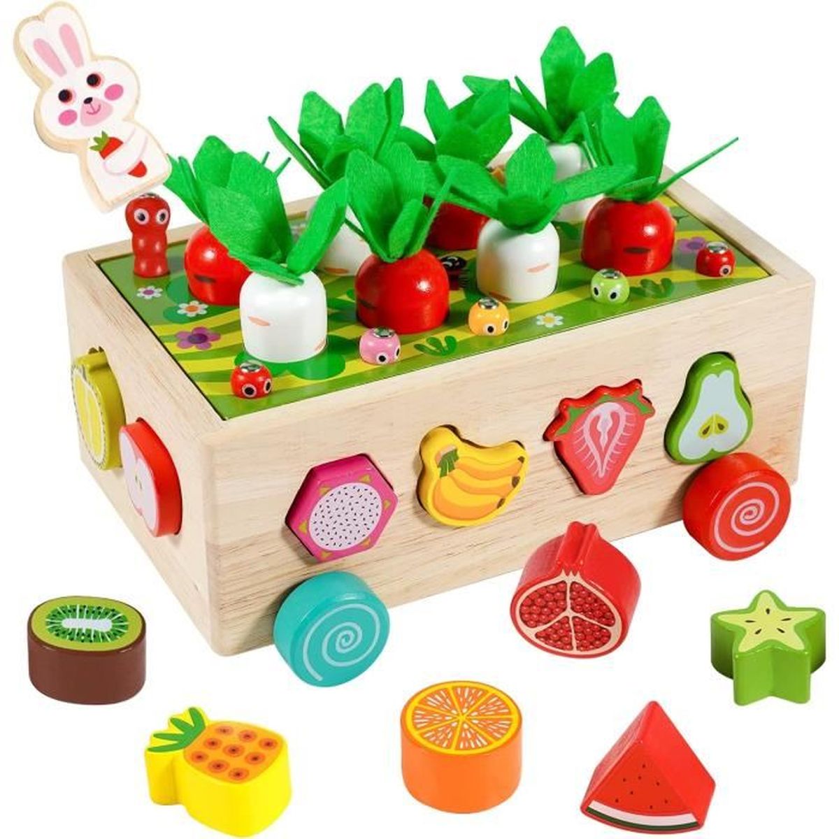 Jouet Montessori En Bois à Empiler Et Trier - Puzzle Formes Géométriques Pour Enfant 1 2 3 Ans - Éducatif