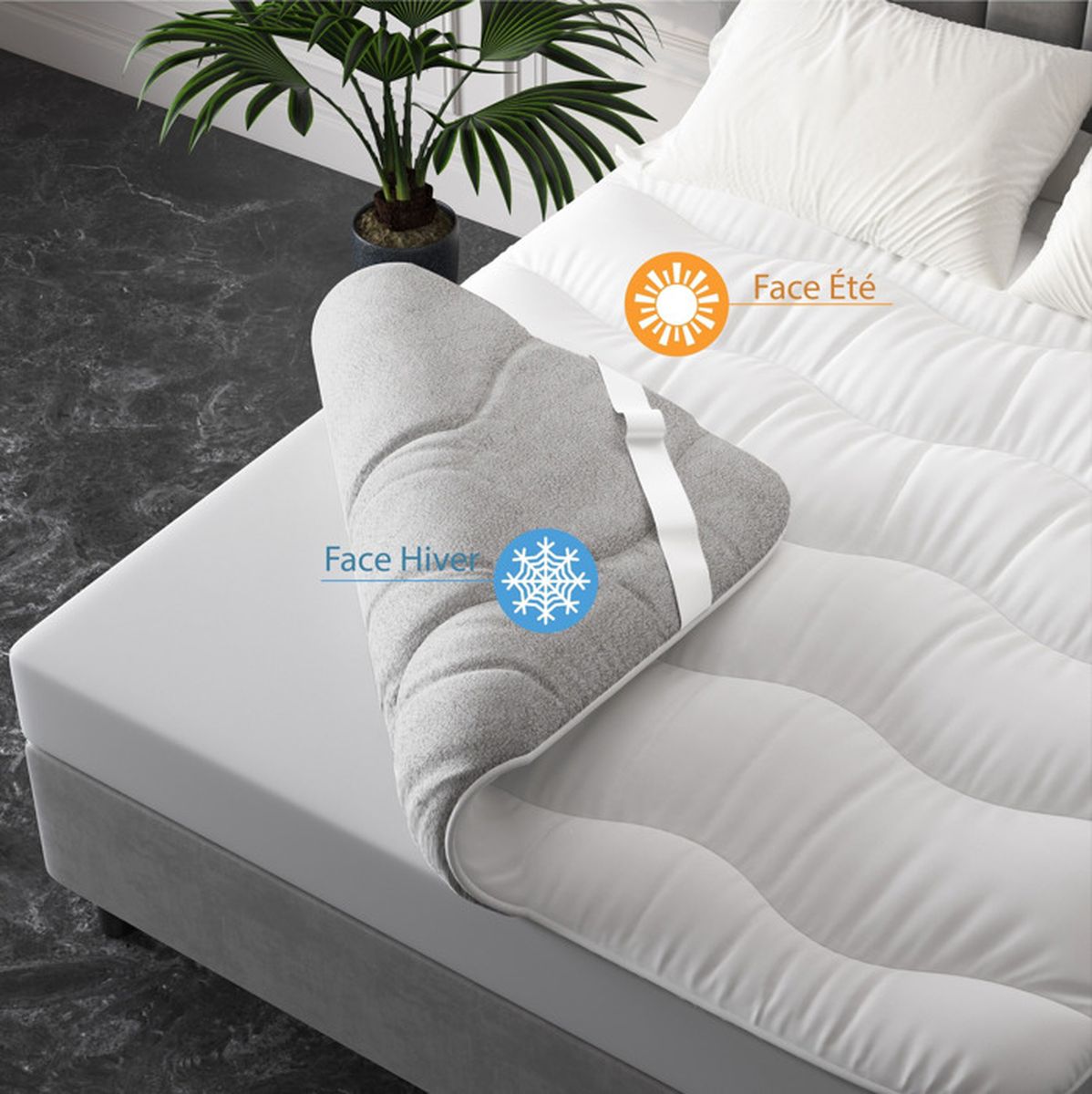 MOHAP Drap Housse 140x190-200 Cm Gris Avec Bonnet 30 Cm - Microfibre 100 GSM Doux Anti-Plis Hypoallergénique - Qualité Hôtelière