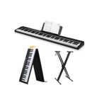 Piano électrique 88 touches - ALIGHTUP - Clavier de Piano 88 Touches Pliable et Portable, avec Bluetooth et support