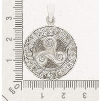 Triskèle avec runes,pendentif chaîne en argent sterling 925