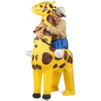Déguisement gonflable adulte - Girafe jaune - pour soirées costumées, courses déguisées ou Carnaval