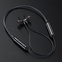Casque audio Magnétique sans fil Bluetooth 5.0 écouteurs tour de cou stéréo casque mains libres étanche écouteurs avec - Black