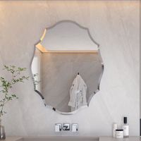LUVODI Grand Miroir Ovale Mural Miroir Décoration Murale Design pour Salon Salle de Bain Chambre 81x63cm