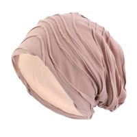 Casquette,Bonnets de chimio de couleur unie pour hommes et femmes, Turban extensible pour perte de cheveux, automne et - Type Kaki