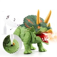 Jouets de Dinosaure Electrique avec Jet Tyrannosaure Rex Triceratops Cadeau de Noël pour Garçonss Modèles Animauxs
