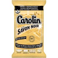 CAROLIN Lingettes sols au Savon Noir - 15 pièces