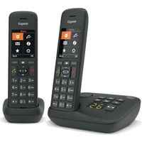 Téléphone sans fil système de répondeur - GIGASET - C575A Duo - Mains libres - Ecran LCD - Noir