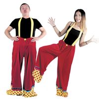 Pantalon de Clown - PARTY PRO - Taille Unique - Rouge - Homme - Polyester