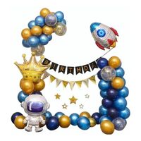 Ballons de baudruche 42PCS, Thème astronaute Balloon Garland Kit pour fête d'anniversaire, bébé, décorations de fête