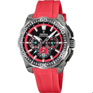 Montre Festina Chrono Bike Pour Homme - Boîtier Acier Noir, Bracelet Caoutchouc, Chronographe, étanche 20 ATM - 8