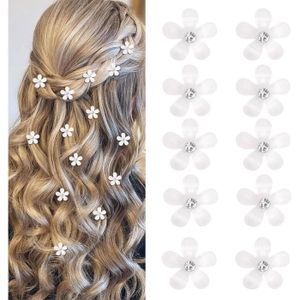 Barrette Cheveux Gris/blanc Fleur - Accessoire Mariée Soirée - Neuf Avec étiquette