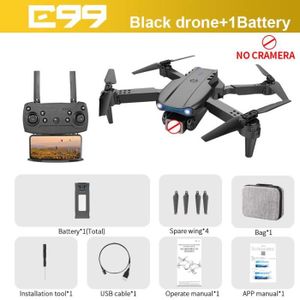 DRONE Pas de C-Noir-1B-KOHR E99 K3 pro drone mini rc 4k 