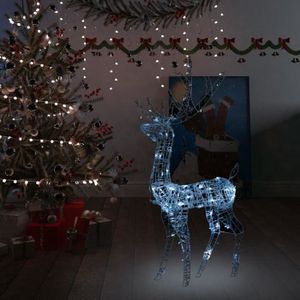 PERSONNAGES ET ANIMAUX Renne de Décoration Noël en Acryliqu avec 140 lumière LED-Pour Jardin d'extérieur ou salon-70 x 41 x 120 cm-Blanc froid