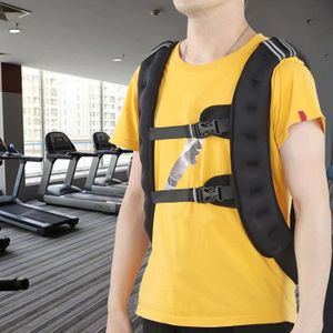 HALTÈRE - POIDS Veste de musculation gilet lesté d'exercice avec boucle réglable pour la remise en forme d'entraînement-JAD