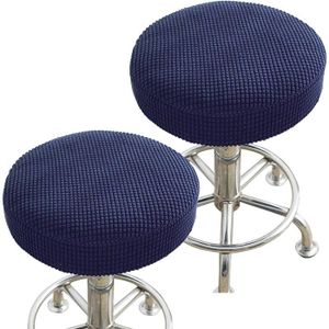 Housse De Tabouret De Bar Rond – Velours Élastique, Lavable, Diamètre 28 Cm – Adaptable 11-16 Pouces, Marron