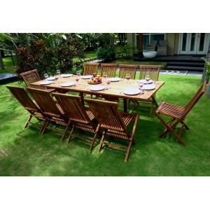 Salon De Jardin En Teck Huile Pour 10 Personnes Achat Vente