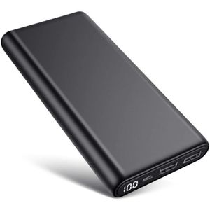 Power Bank【Certifié FCC et CE】 Ultra-Haute Capacité Chargeur Portable avec 2 USB Ports Haute Vitesse Batterie de Secours pour Smartphones et Tablettes VOOE Batterie Externe 26800mAh 