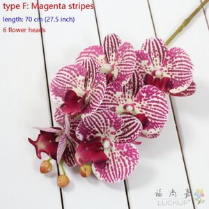 FLEUR ARTIFICIELLE F Magenta Stripes - Fleur Artificielle En Soie 1 T
