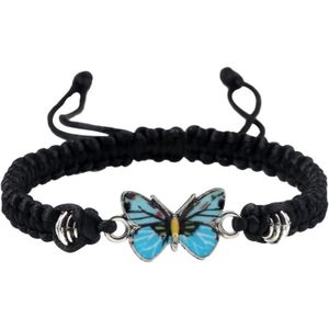 Bracelet pour charm, personnalisable, papillon bleu, pour femme, modèl