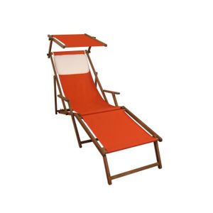 CHAISE LONGUE Chaise longue jardin couleur terracotta pliante, r