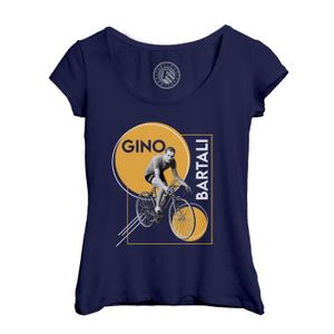 MAILLOT DE CYCLISME T-shirt Femme - Fabulous - Col Echancré Bleu - Vintage Vélo France Cyclisme Tour