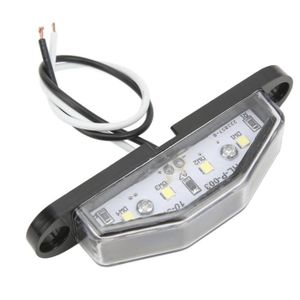 2 Feux Plaque Immatriculation LED 12V/24V - Blanc 6000K