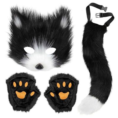 Déguisement Phacochère – Oreilles, Queue, Nœud Papillon Et Nez – Pour Halloween Et Soirées Animales