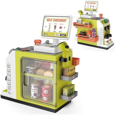 Caisse Enregistreuse Jouet 77 Accessoires – Avec Microphone, Scanner Son Et Lumière – Jeu D'apprentissage Supermarché – Dès 3 Ans