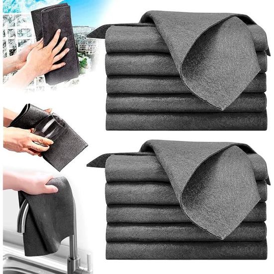 Serpillère Lavable W10 4 Chiffons Lavables Pour Robot Dreame W10 / W10 Pro - Microfibre Haute Absorption Microfibre Nettoyage Sol