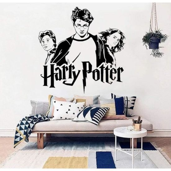 Stickers Muraux Harry Potter Trio Ron Hermione Poudlard Art Pour
