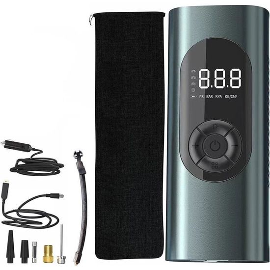 Manomètres Numériques De Pression Des Pneus Avec Gonfleurs - Outil De Mesure De Pression Des Pneus Numérique Portable Pour Voiture Et Moto - Jauge De Pression Des Pneus Compacte