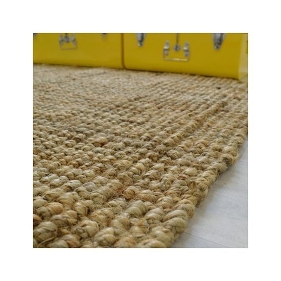 tapis naturel boheme 100 jute naturel 120 x 170 cm cdiscount maison