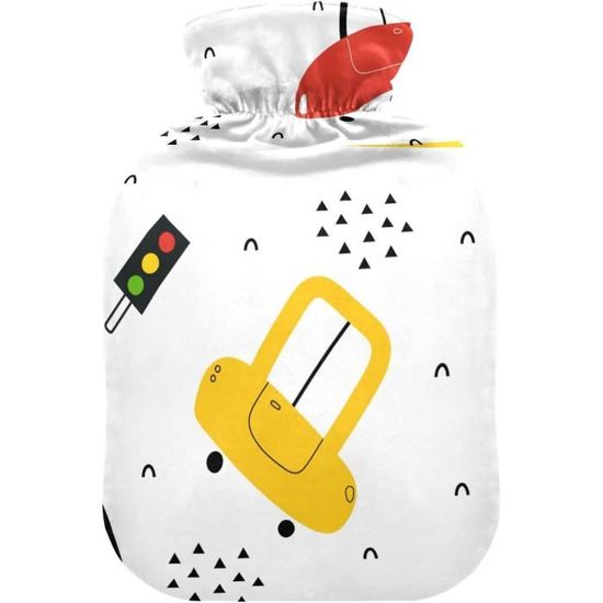 Bouillotte Avec Housse En Velours - SWROSE -2L, Housse Velours Anti