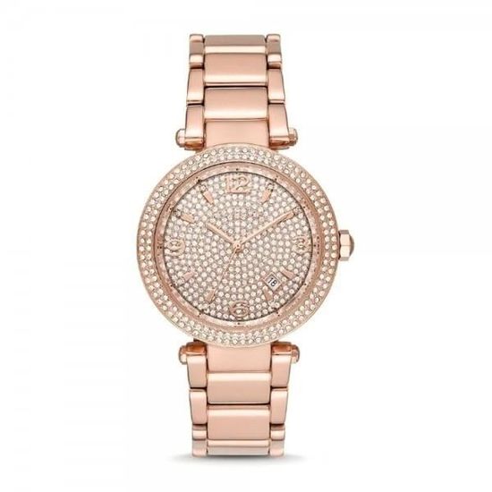 Michael kors glitz watch rose gold shop