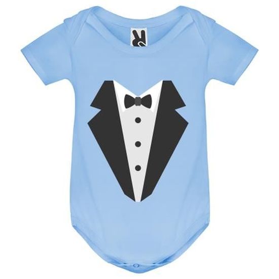 Body Bebe Bebe Garcon Bleu Costume Noeud Papillon Bleu Cdiscount Pret A Porter