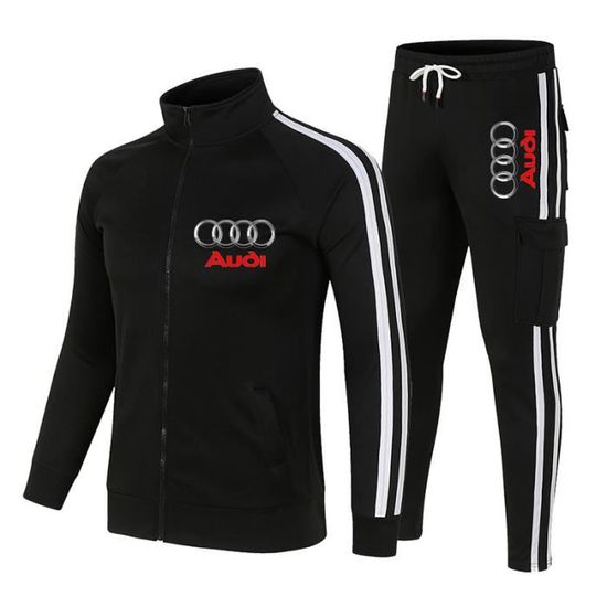 Survêtement Complet Homme Ensemble Jogging Casual Veste Zippée Sweat à Capuche Pantalon De Sport De