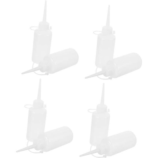 5 Petites Bouteilles à Bec Verseur Transparentes - Parfaites Pour L'huile De Machine à Coudre, La Colle, Les Liquides