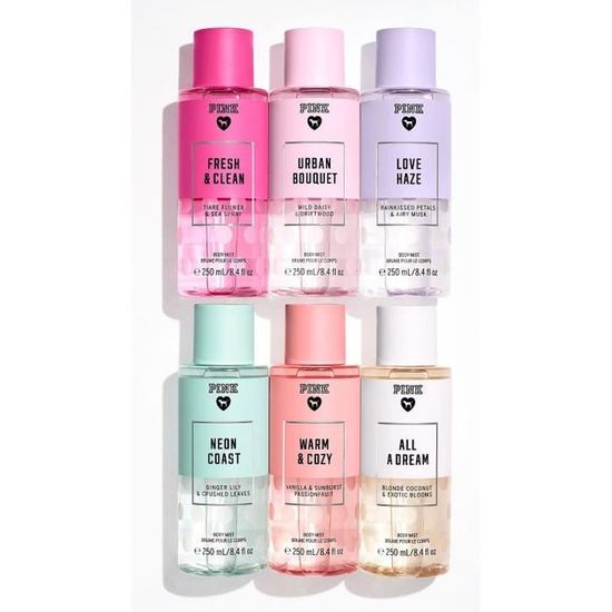 Victoria s Secret Pink New NEON COAST Body Mist 250ml Cdiscount